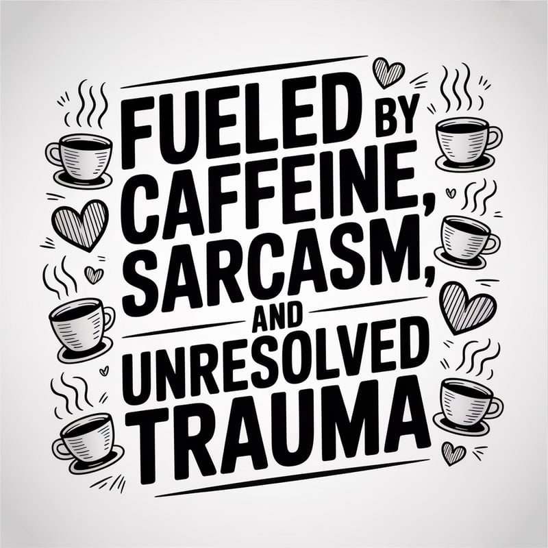 Edgy Caffeine Typography Design