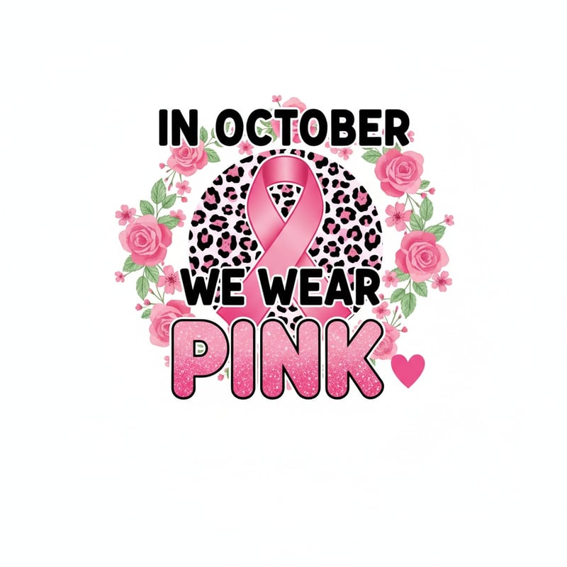 Breast Cancer Awareness Pink Ribbon Design