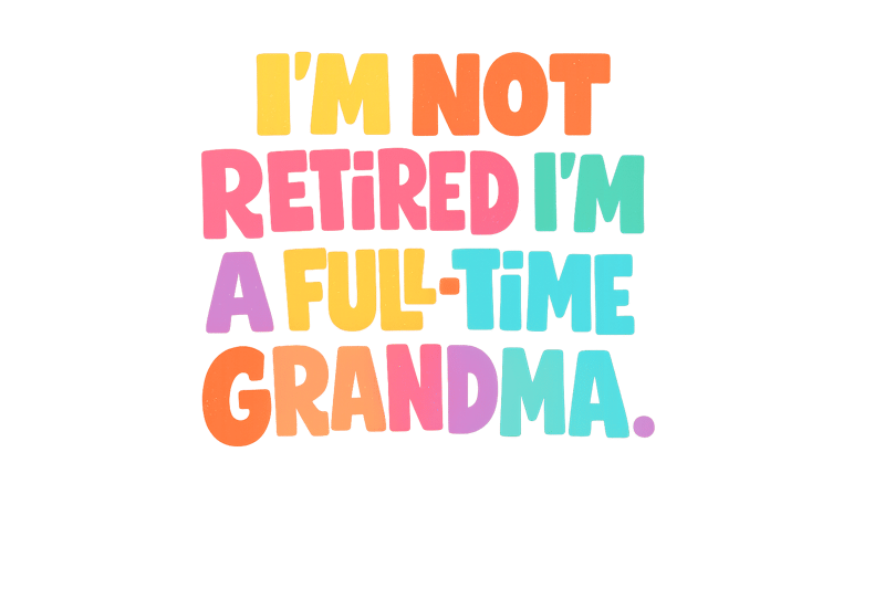 Full-Time Grandma Retro T-Shirt Design