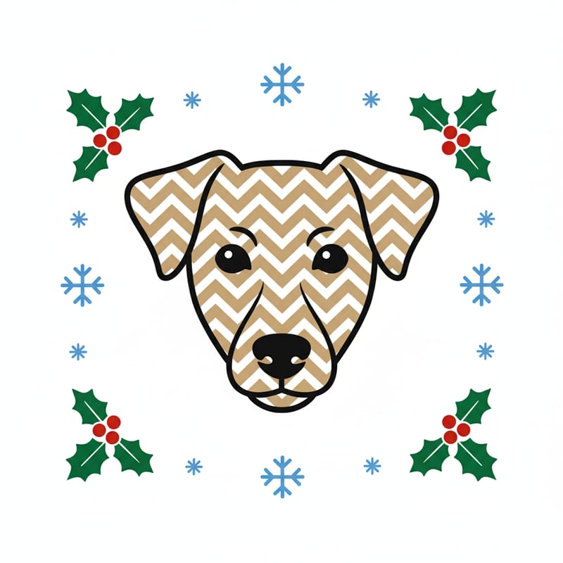 Festive Jack Russell Terrier Vector