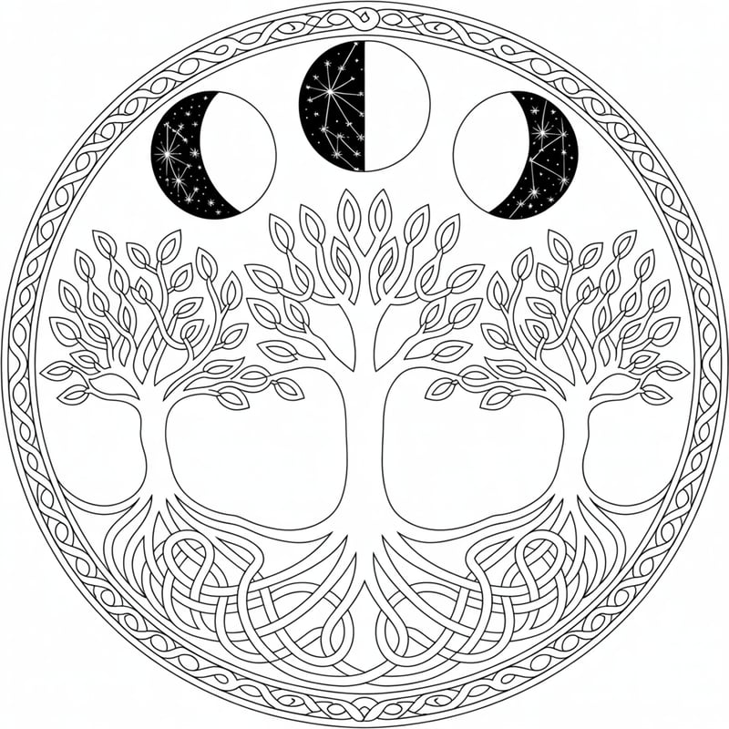 Celtic Tree of Life Moon Phases