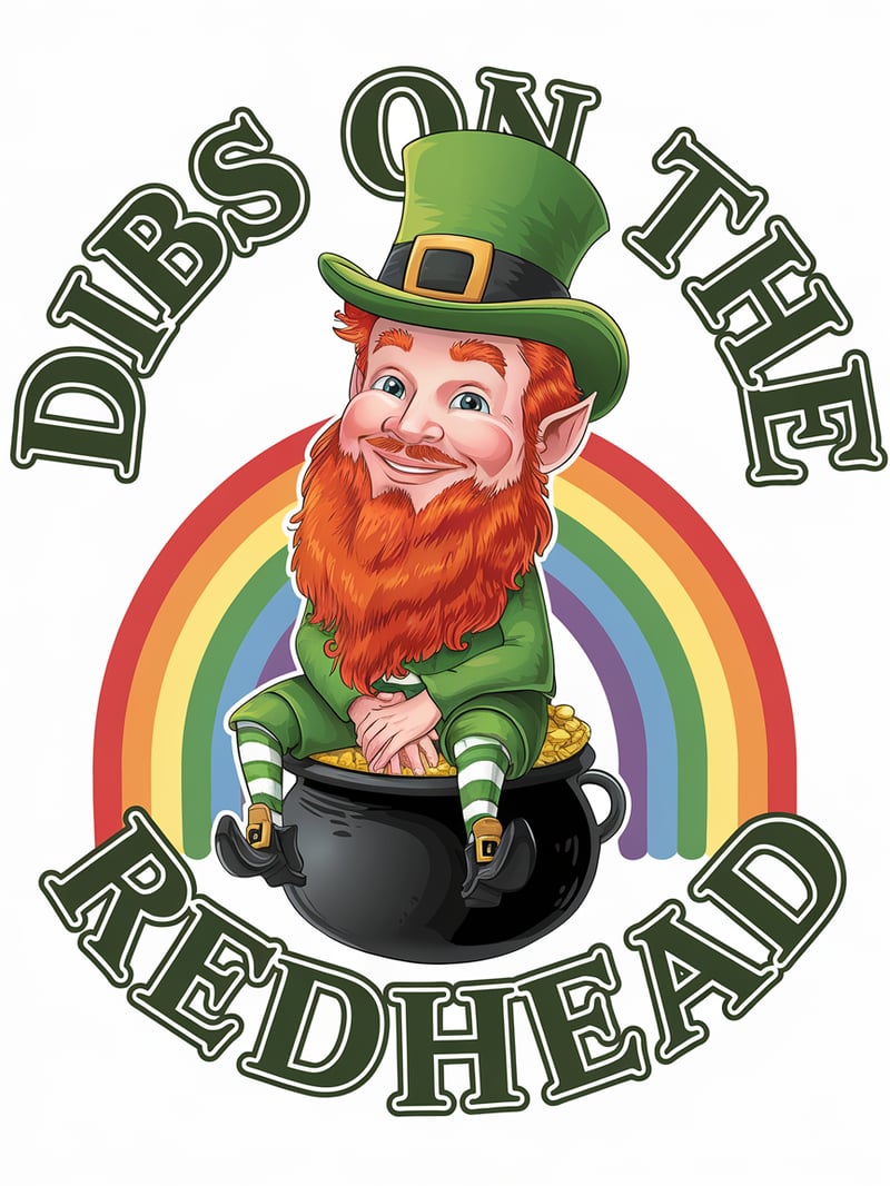 Charming Redhead Leprechaun Design