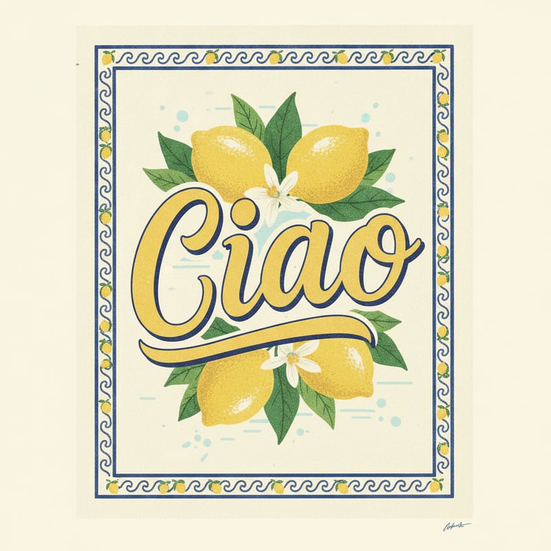 Amalfi Coast Summer Graphic CIAO