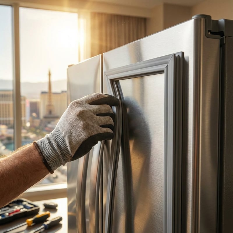 Refrigerator Gasket Replacement Close-up