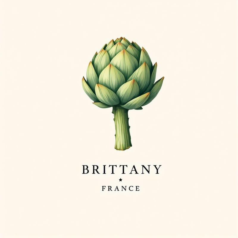 Minimalist Botanical Art of Brittany Artichoke