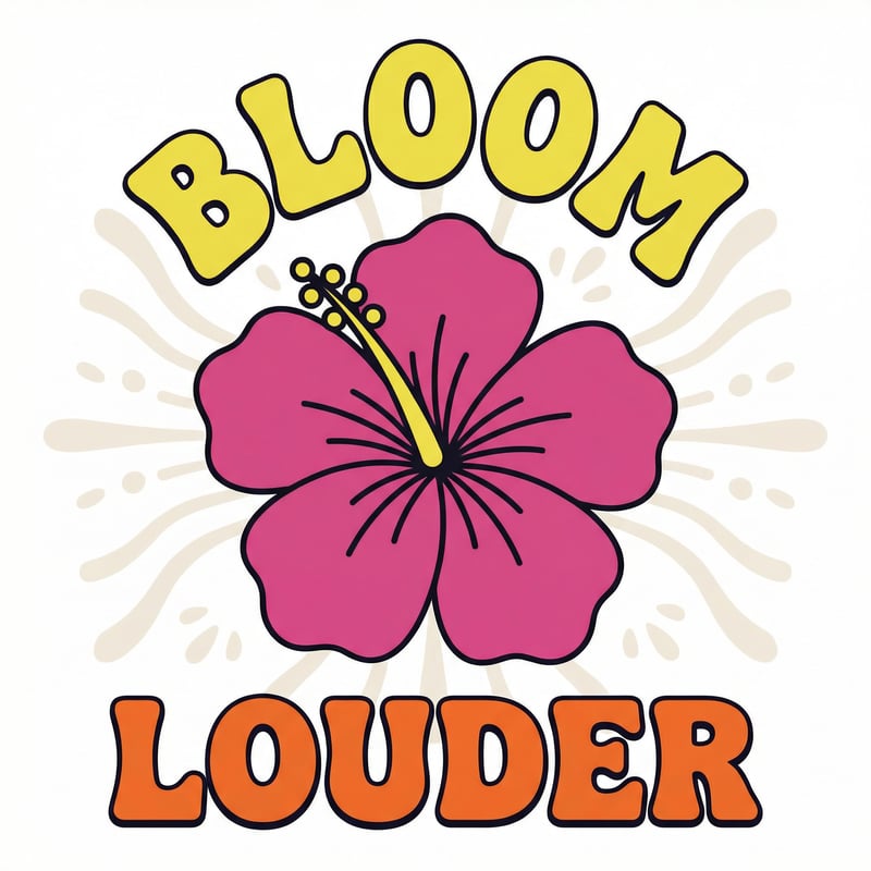 Stylized Hibiscus Flower Graphic