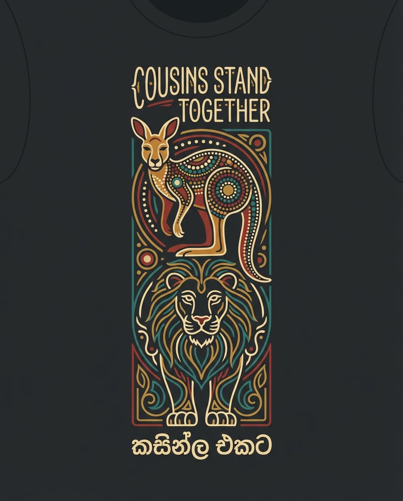 Aboriginal & Sri Lankan Totem T-Shirt Design