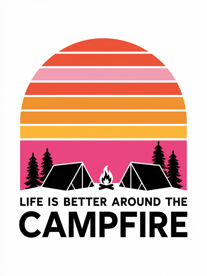 Camping Adventure T-Shirt Design