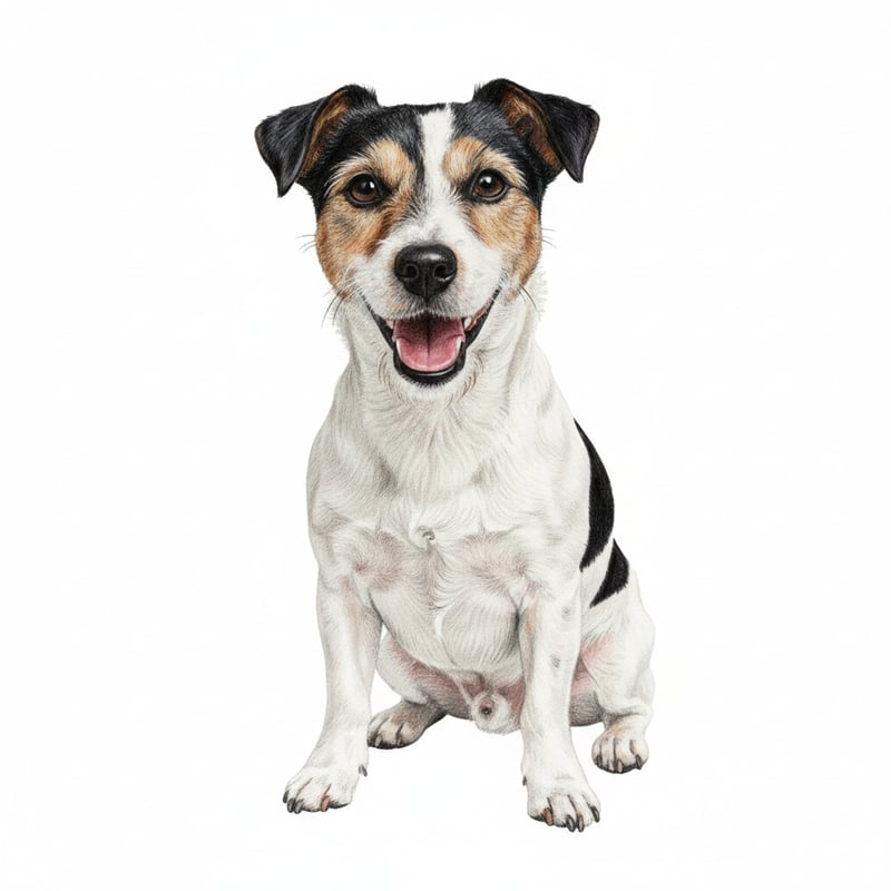 Realistic Jack Russell Terrier Drawing