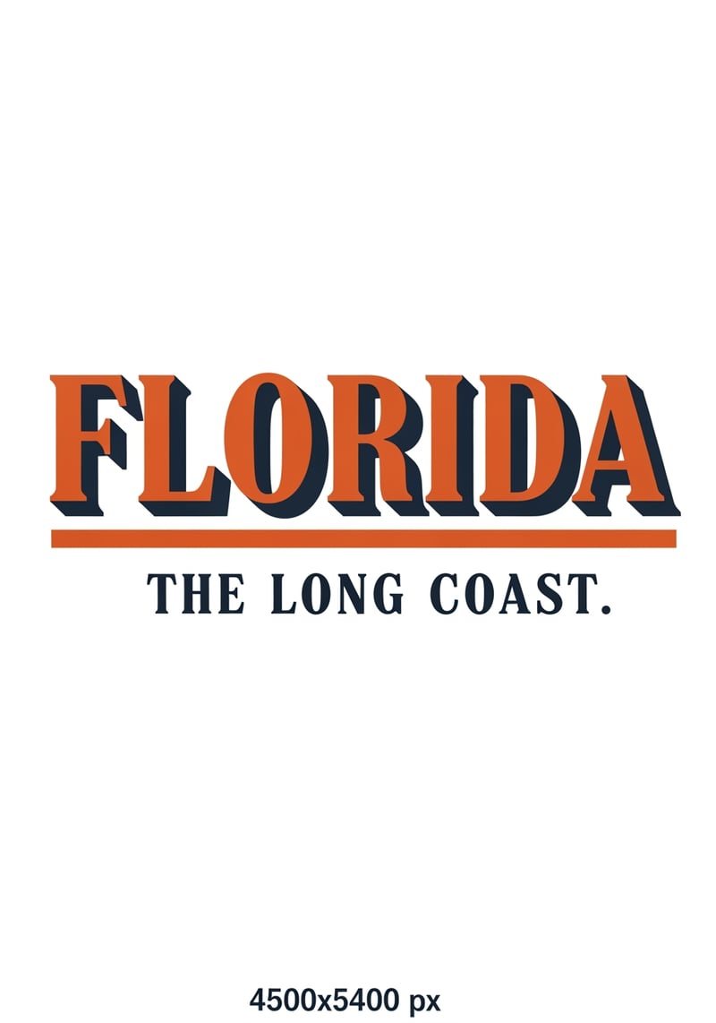 Vintage Florida Typography Design