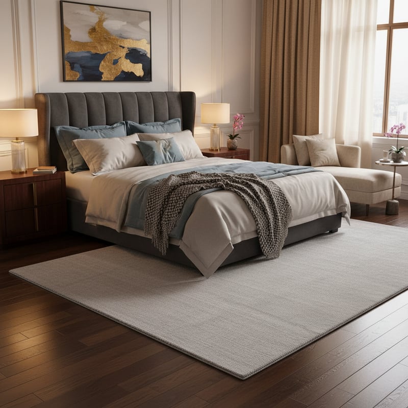 Luxury Bedroom Rug Mockup