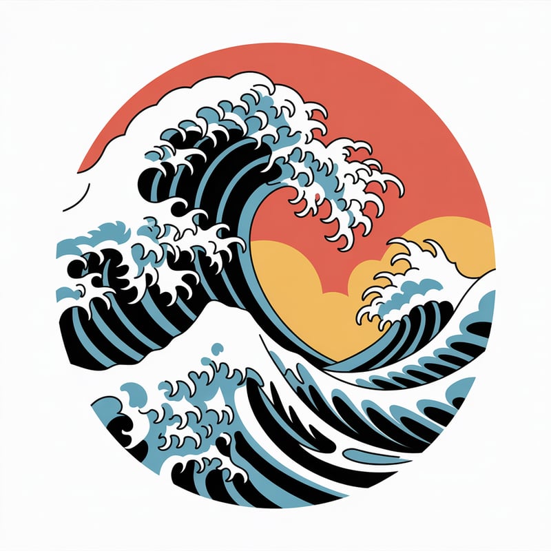 Traditional Japanese Waves Tattoo