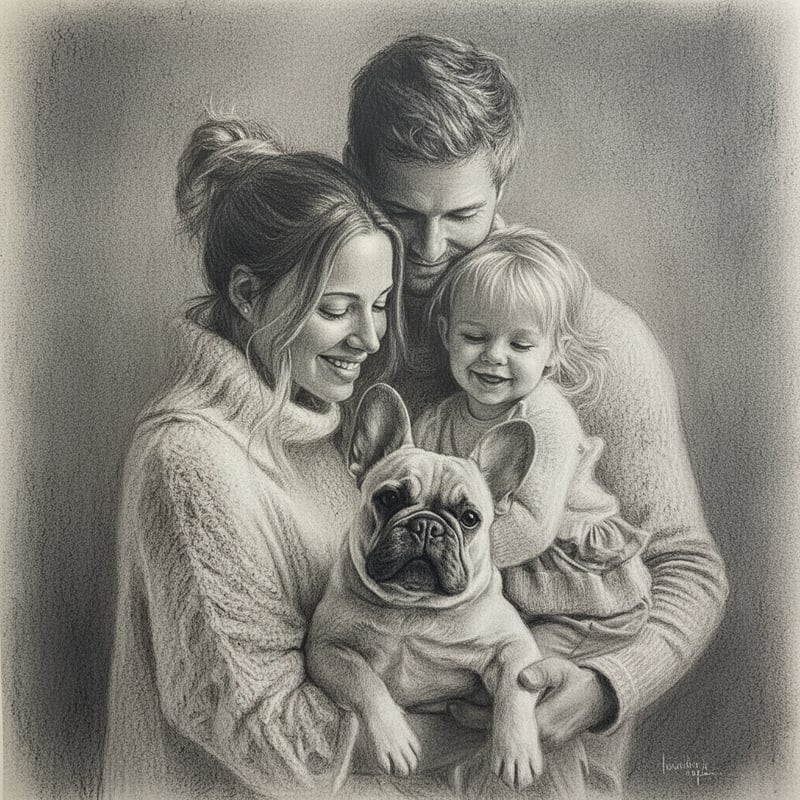 Charcoal Drawing Style Image Replica