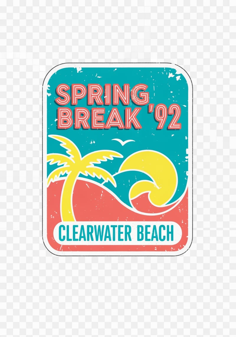 Early 90s Spring Break Clearwater Badge