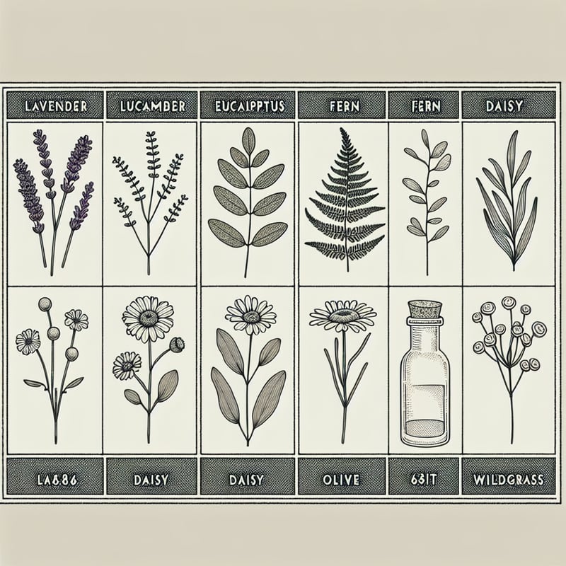 Minimalist Botanical Specimen Grid