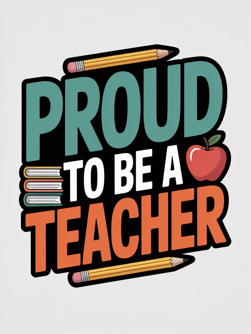 Proud to Be a Teacher Vector Design