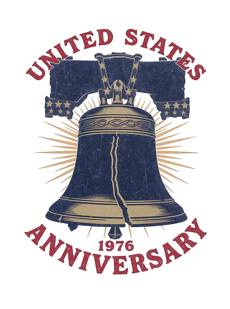 1970s Bicentennial Liberty Bell Art