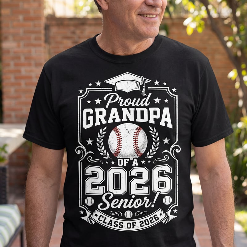 2026 Grandpa Graduation Baseball Tee