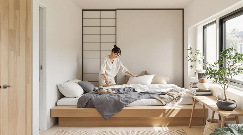 Japandi Minimalist Mobile Home Interior