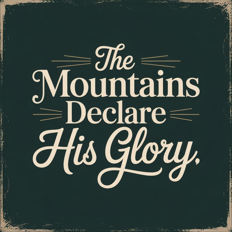 Mountains Declare His Glory Hoodie Design