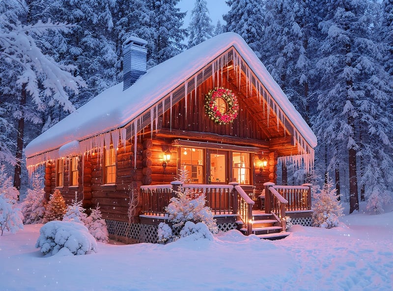 Fairytale Winter Forest Cabins