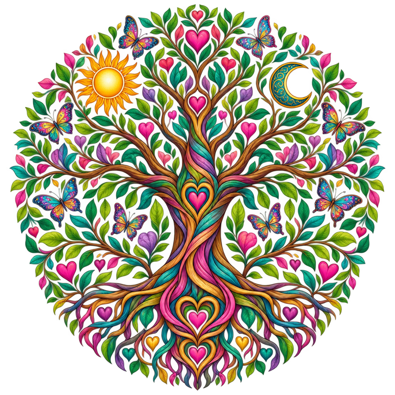 Colorful Bohemian Tree of Life T-Shirt