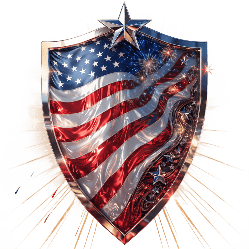 Giant Patriotic American Shield