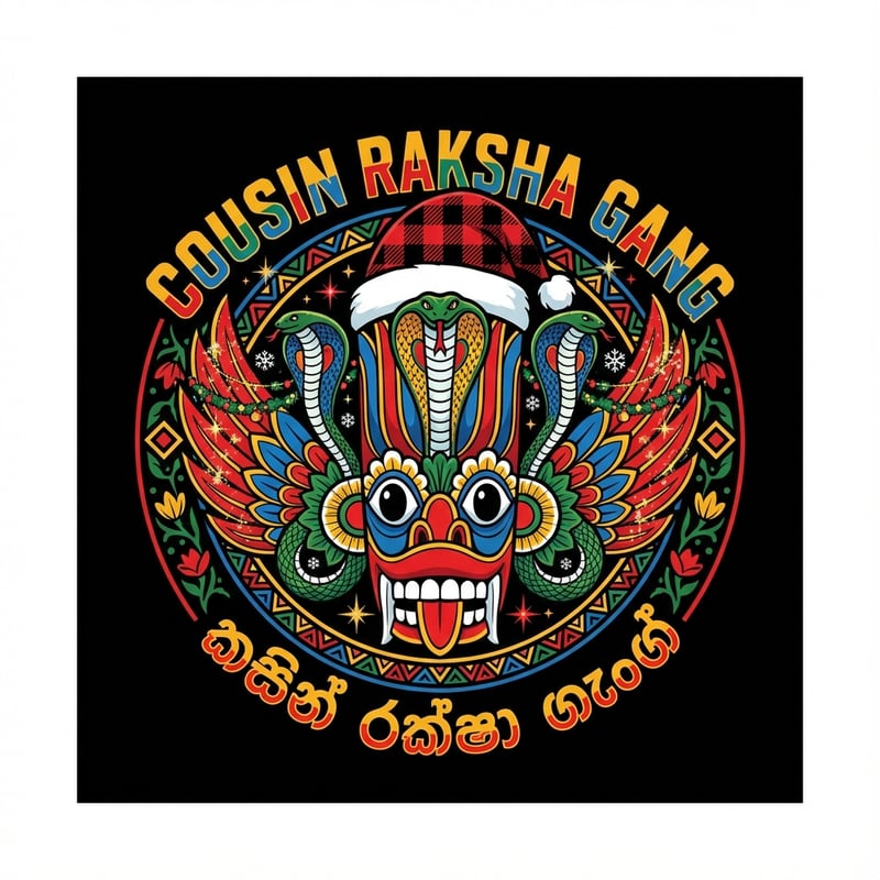 Sri Lankan Raksha Mask T-Shirt Design
