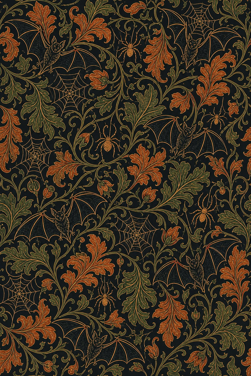 William Morris Style Autumn Pattern