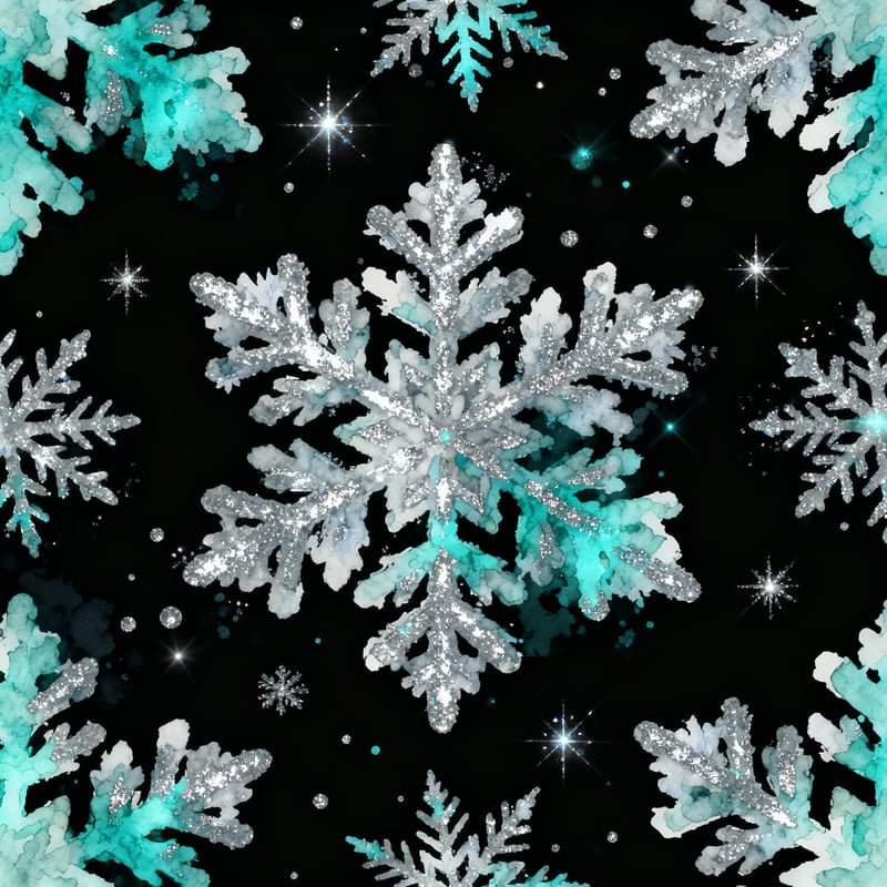 Modern Winter Watercolor Seamless Design