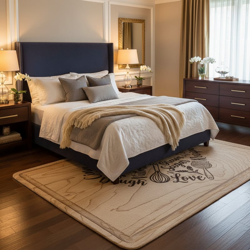 Luxury Adult Bedroom Rug Mockup