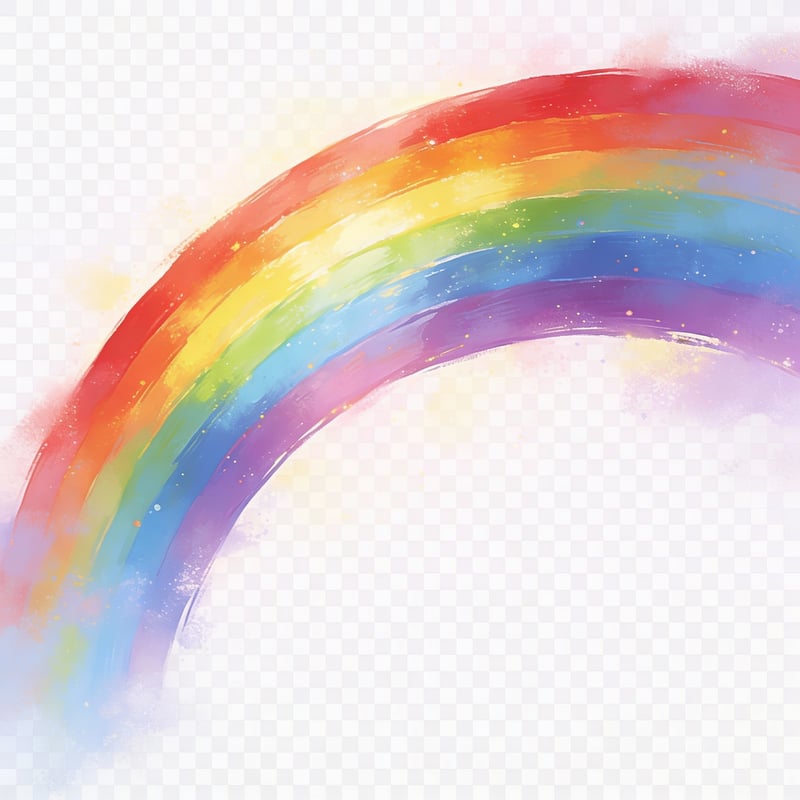 Realistic Digital Rainbow Clipart