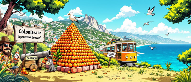 Comic Scene in Sunny Mallorca