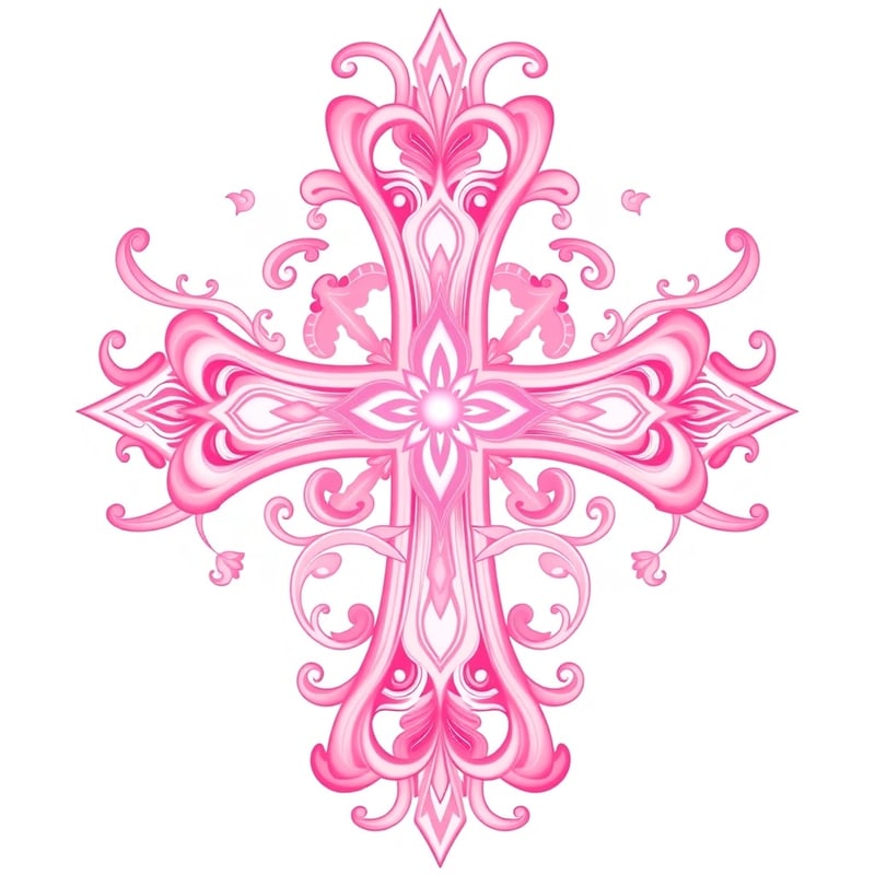 Symmetrical Fantasy Pink Cross