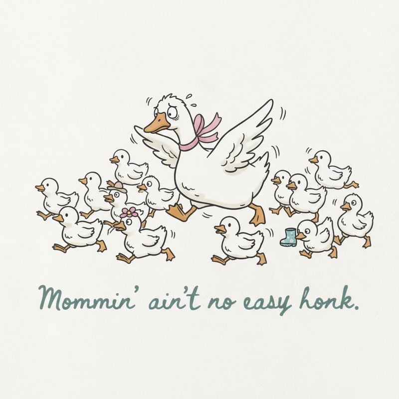 Funny Motherhood Goose Chaos