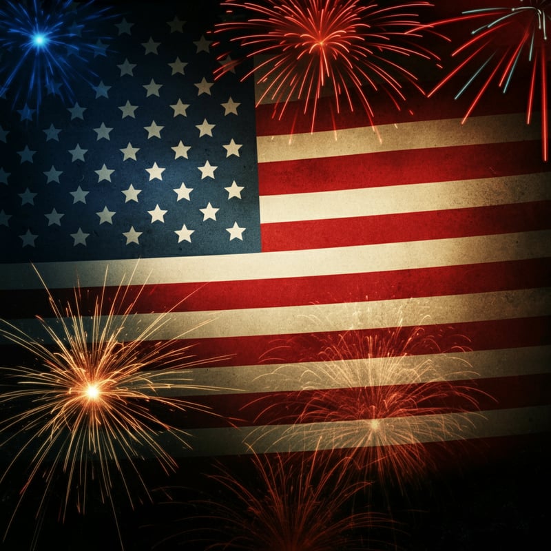 4th of July American Flag Design