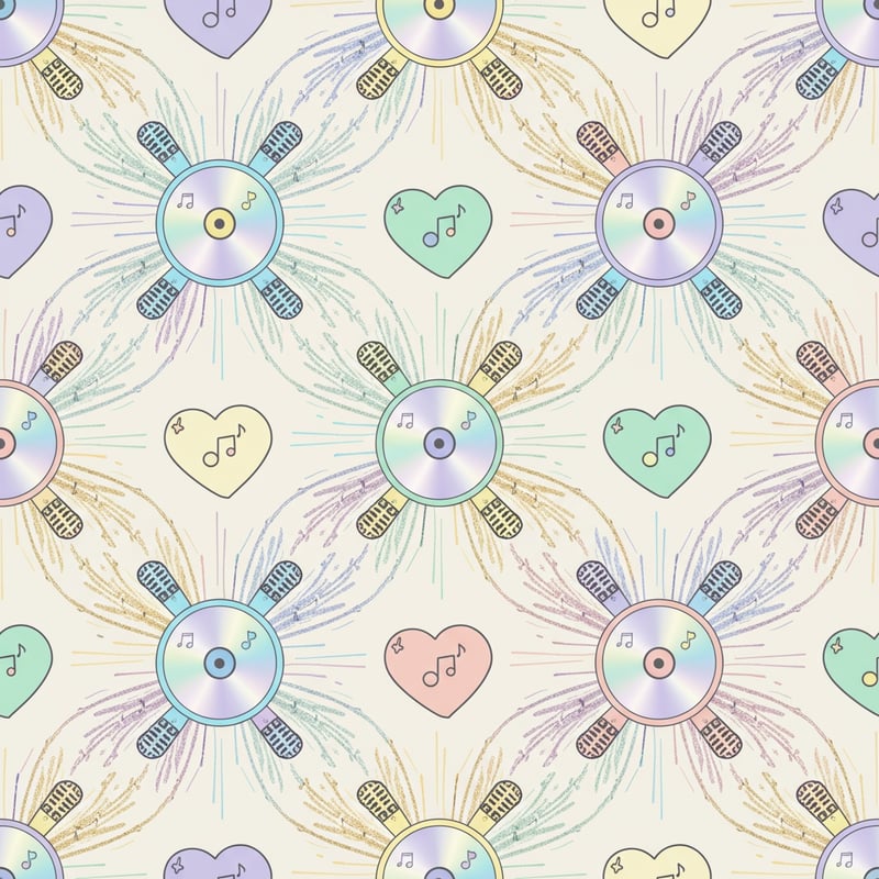 Pastel Karaoke Vector Pattern
