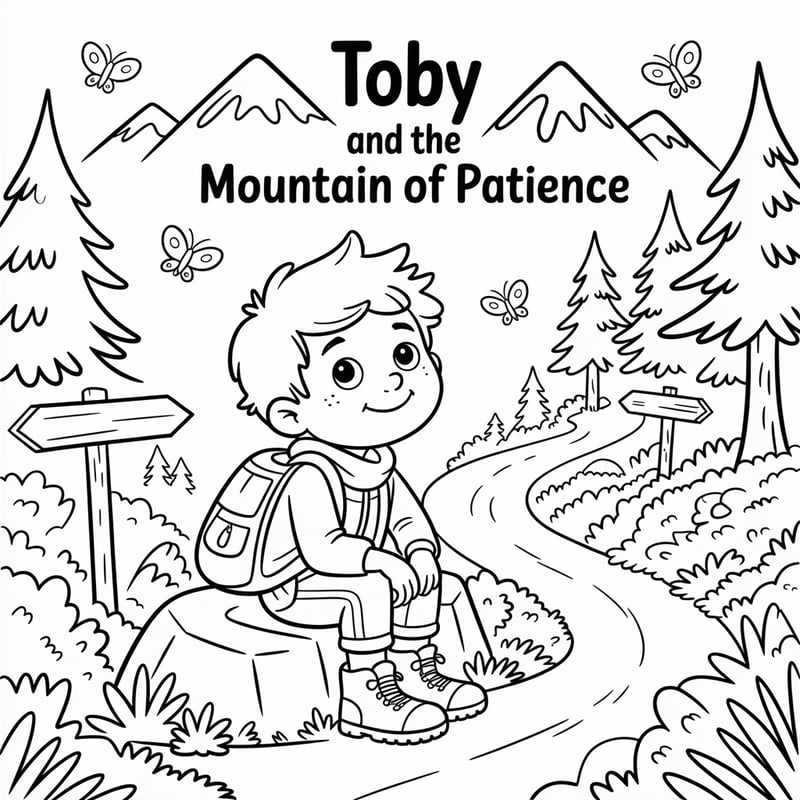 Toby on Mountain Trail Coloring