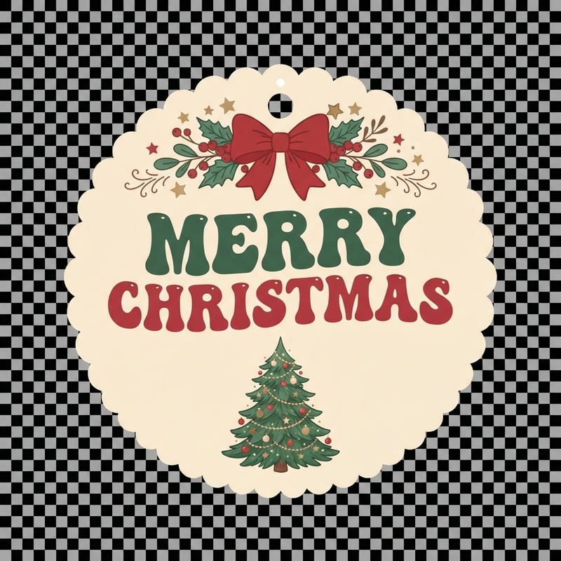 Round Christmas Ornament Design