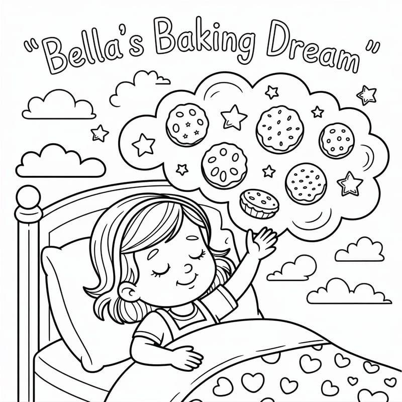 Bella's Baking Dream Coloring Page