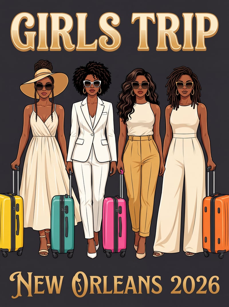 Girls Trip Poster with Stylish Afro Women