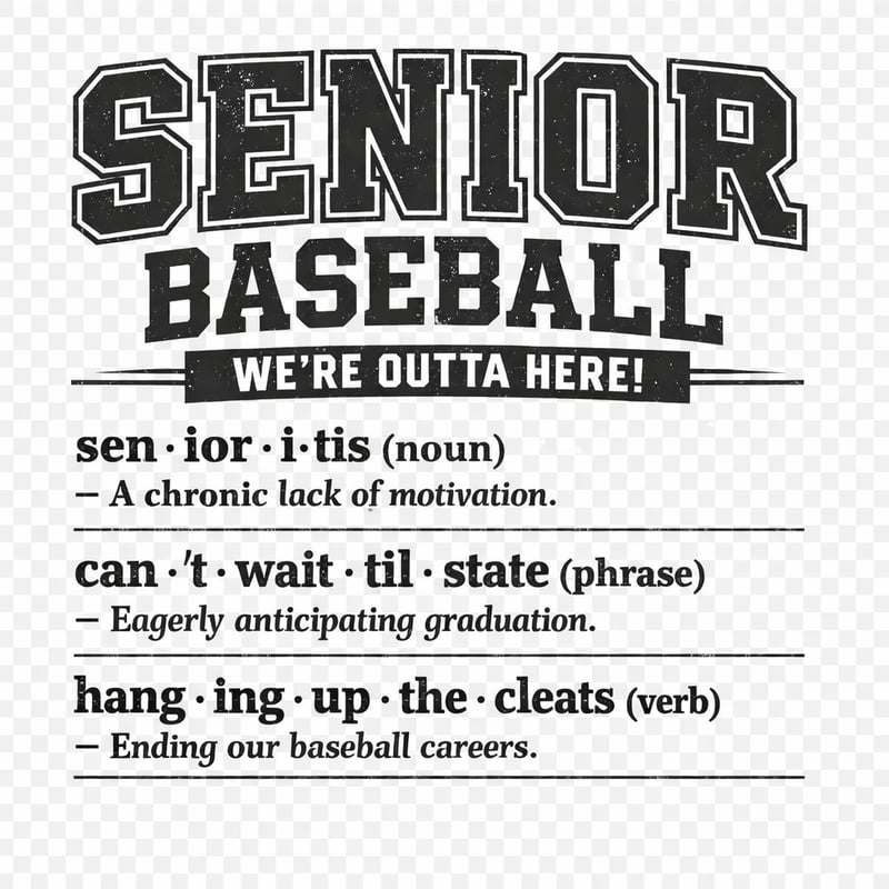 Baseball Seniors Sports Humor Design