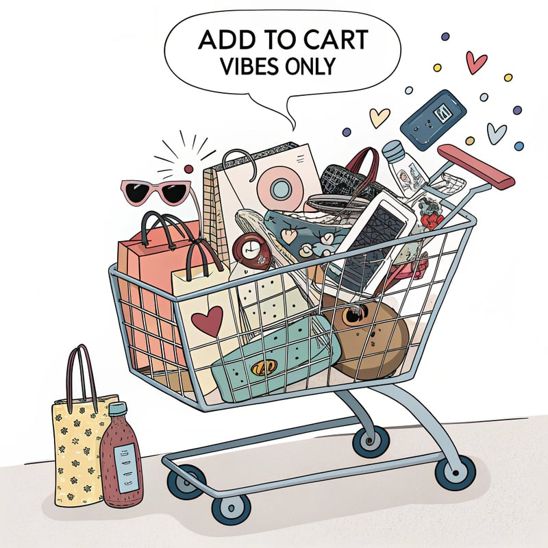 Trendy Shopping Cart Humor