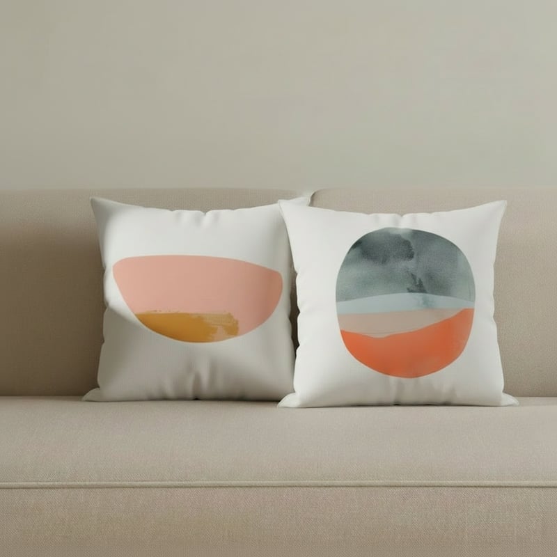 Japandi Pillows Side-by-Side Display