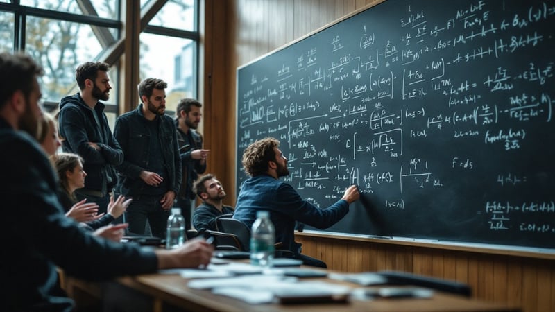Physics Students Debating in Copenhagen