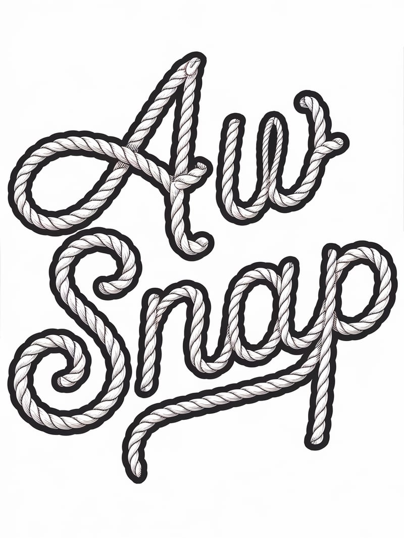 Elegant Rope Script Art