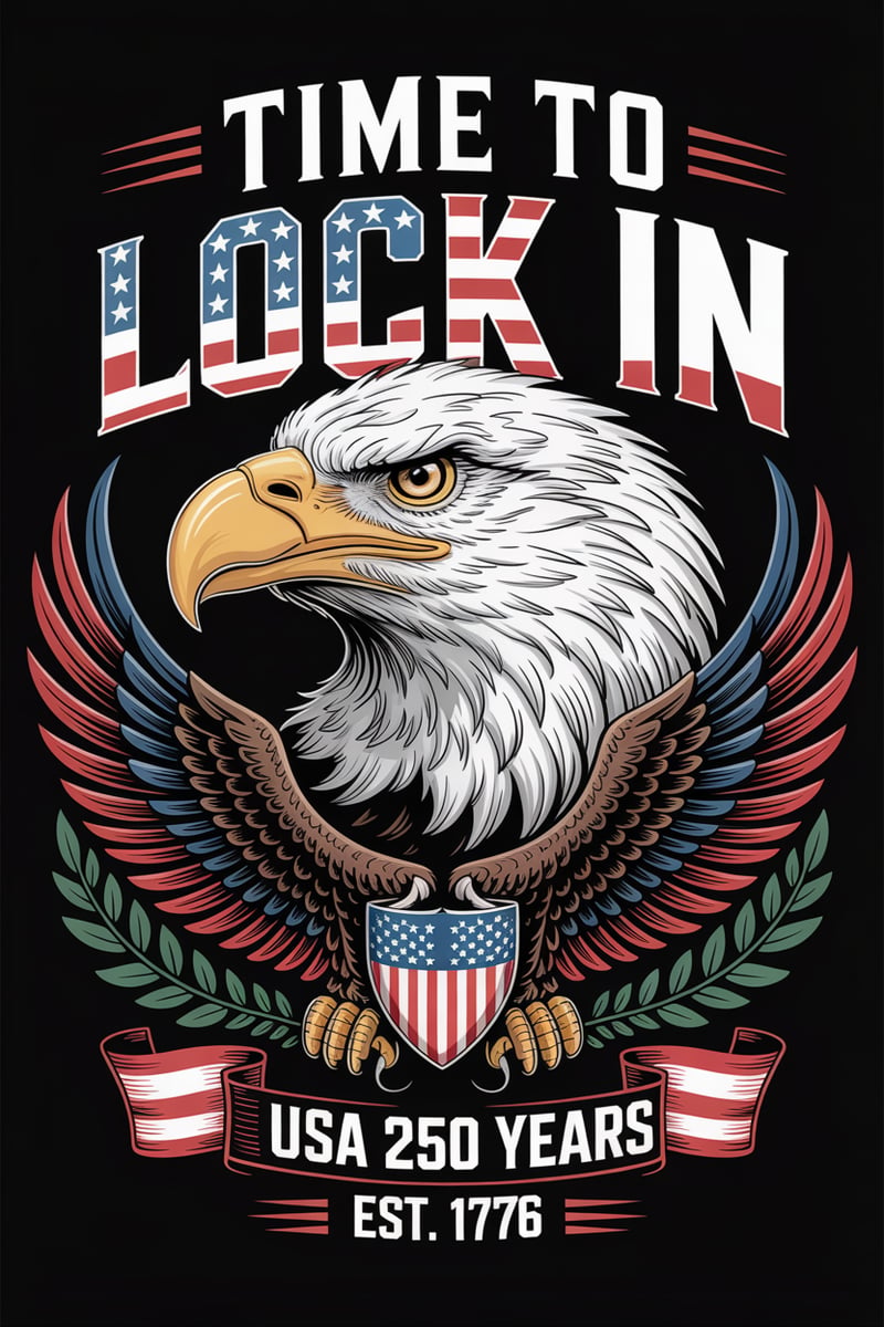 Patriotic American Eagle T-Shirt Design