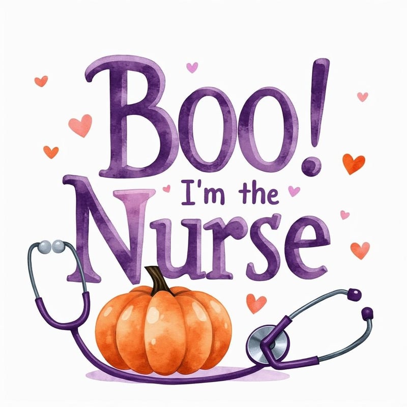 Pastel Purple Nurse Halloween Design