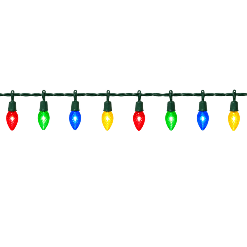 Christmas String Lights on Straight Stand