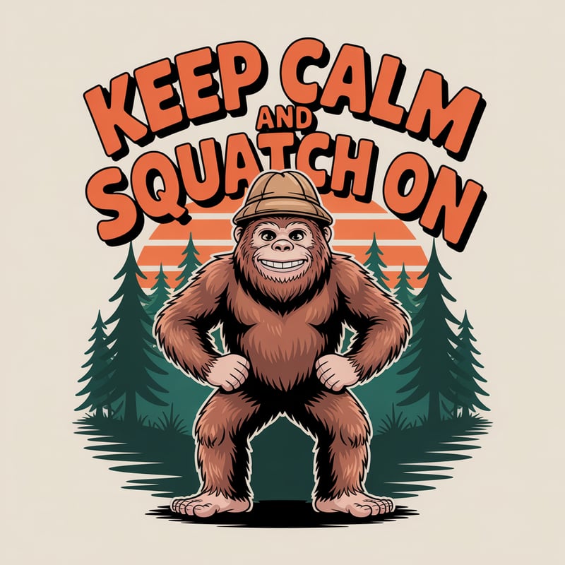 Bigfoot Inspired Keep Calm Design